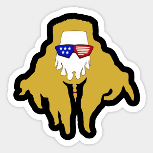 The Gold Mullet Chaz Sticker